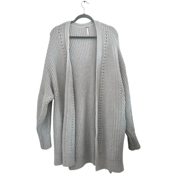 Free People Gray Nightingale Cardi GUC - Picture 4 of 6